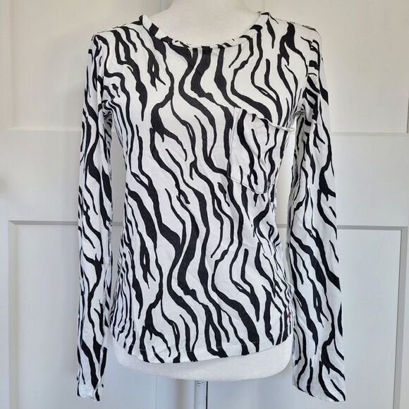 n:PHILANTHROPY zebra print long sleeve top - Picture 5 of 10